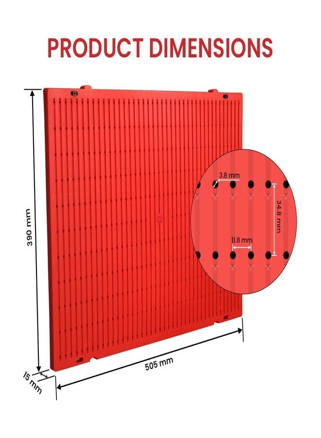 Alkon Polypropylene Copolymer Display Pegboard (MDB500) for Garage Tool Storage for Office, Workshop, Factory,|Organization, Hooks Kitchen, Shop, Home, DIY, Blue - Image 3